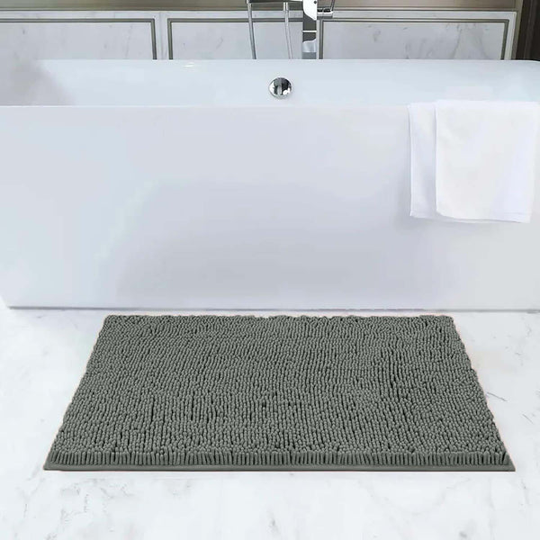 1pc Soft Chenille Bath Mat – Durable Chenille Rug with Non-Slip Backing, Stylish Bathroom Rug, Machine Washable Bath Mat, Non-Slip Area Rug for Shower Room & Home Use