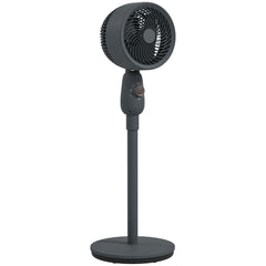 Pedestal Fan, Powerful Air Circulator, 12 Inch Floor Standing Fan with 3 Speed Settings, Oscillating Function for Bedroom, Home and Office, Grey, Adjustable Head, Safe Design, Versatile Use