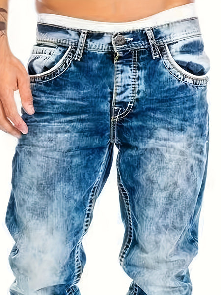 American Snowflake Jeans, Fashionable and Versatile Straight-Leg Pants