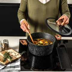 Westinghouse Special Edition Cookware Set Soft Touch, Wood Effect Handles, 11 Piece