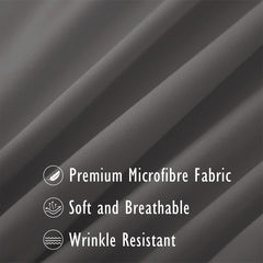 Duvet Cover Set with Matching Pillowcase Microfibre Wrinkle Resistant with Quick Popper Fastening