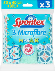 Spontex Microfibre Cloths for Cleaning | 8 Microfibre Collection Cleaning Cloths | for Use as Dusters, Dish Cloths & Kitchen Towels | 30 X 30Cm | Assorted Colours | 8 Count