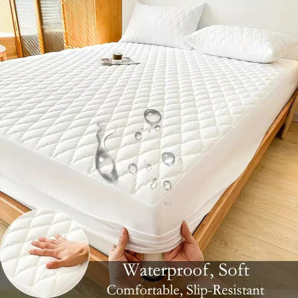 ELAFY Quilted Extra Deep Waterproof Quilted Mattress Protector Fitted Bed Sheet Cover Topper Bedding Fits Upto 30cm DEEP MATTRESS