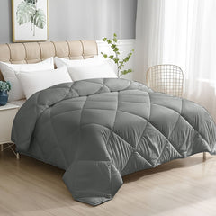TOG 4.5 | 10.5 | 15 - Ultra Soft Diamond Grid Quilted Comforter - Breathable, Warm for All Seasons | Hotel-Style Design | Multiple Sizes Available (Single, Double, King, Super King) Vacuum Packaging