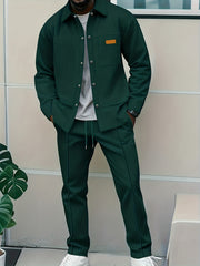 Procurement Products Autumn Winter Men'S Athletic Suit Casual Athletic Jacket And Pants 2pcs Set Plus Drawstring Outdoor Casual Athletic Pants Set