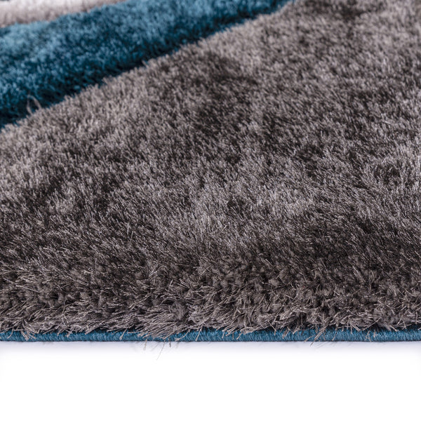 Luxury Soft Shaggy Area Rug – Modern Non-Shedding Geometric Triangles Design, High-Pile Plush Living Room Carpets, Large Thick Rug for Bedroom, Kitchen, Lounge & Home Décor – Contemporary Floor Rug & Mats