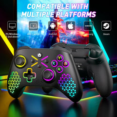Gamrombo Wireless Controller for Xbox One, Xbox Series X/S, Xbox One X/S, PC, LED Gaming Controller with Turbo,Macro Function,3.5Mm Audio Jack, Need Update the Software to Pair with the Xbox