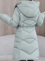 Women's Winter Coat - Thickened Warm Mid-Length Jacket with Front Zipper Closure, Waist-Hugging Fit, Side Pockets - Elegant Cold Weather Outerwear for Everyday & Formal Events - Ladies Winter Coats, Durable Warmth