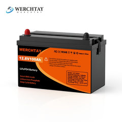 WERCHTAY 12.8V Lifepo4 Battery with Capacities of 300/200/100Ah, Featuring A+ Grade Battery Cells, Over 25, 000 Deep Cycles, And an Intelligent BMS for Protection Against Overcharging And Over-Discharging, Suitable for Home Energy Storage
