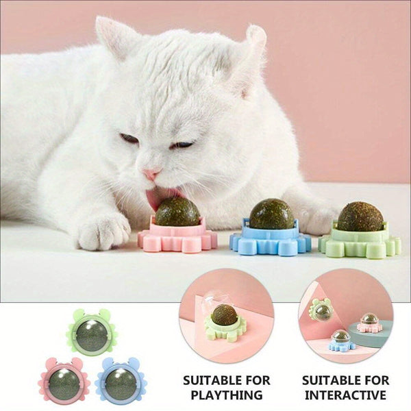 3pcs Interactive Rattan Cat Toy, Ball-Shaped, Chew And Play, Dental Health And Teeth Cleaning | Indoor Cats, All Breeds | Natural Rattan Material, Cat Plaything|Interactive Cat Toy|Durable Cat Toy, Without Battery