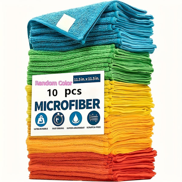 Microfiber Cleaning Cloth Pack - Multipurpose Towel for Home & Kitchen Use, Durable & Absorbent, Ideal for Living Room, Bedroom, Bathroom & Furniture, Effortlessly Removes Stains & Grease, Essential Cleaning Supplies Christmas holiday gifts