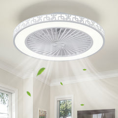 48cm Ceiling Fan with Light and Remote Control, 6 Speeds and 3000K-6000K Dimmable Silent Ceiling Fan Light, Smart Modern LED Fan Light for Bedroom, Living Room, Dining Room