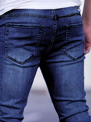 Geng Yuan Shi Selected Products - Men'S Tight Body Fit Casual Fashion Elastic Denim Pants