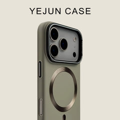 Phone Case: Metal Phone Case with Suction Ring for iPhone 17 Air 16 15 14 Pro Max Series Aluminum Alloy Solid Color Simple High End Feel Wear Resistant