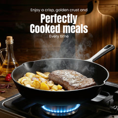 KICHLY Pre-Seasoned Cast Iron Skillet 3pcs Set - 6 Inch 8 Inch 10 Inch Cast Iron Pan