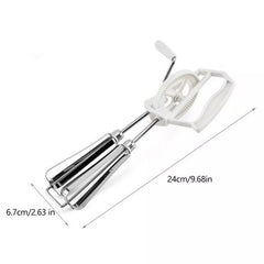 Manual Egg Whisk - Rotating Mixer for Cooking