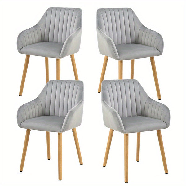 Modern Scandinavian Dining Chairs Suitable for - Ergonomic Armrests & Padded Seats with Cushioned Backrest, Soft /Upholstery & Sturdy Legs - - Modern Chairs, for, or for Company Events (Assembly Required)