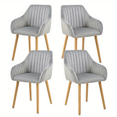 Modern Scandinavian Dining Chairs Suitable for - Ergonomic Armrests & Padded Seats with Cushioned Backrest, Soft /Upholstery & Sturdy Legs - - Modern Chairs, for, or for Company Events (Assembly Required)