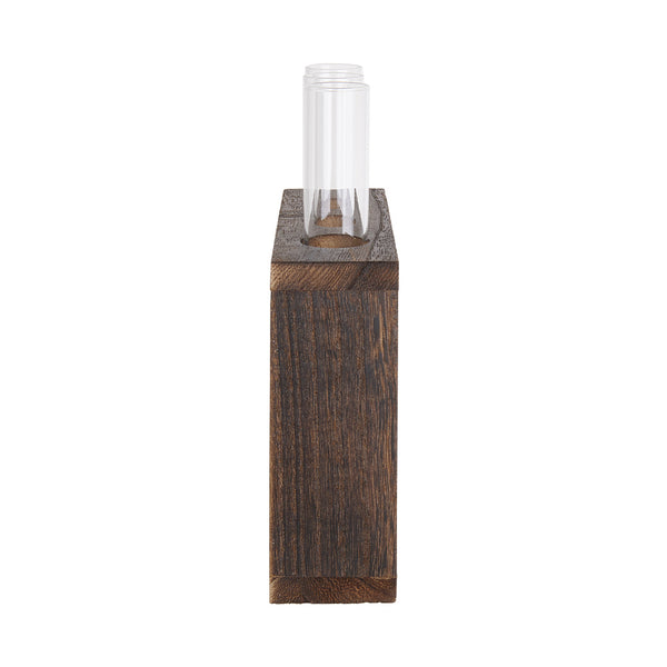 Multi-Tube Plant Propagation Station with Wooden Stand & Metal Swivel Holder, Desktop Retro Plant Terrarium Bulb Vase for Indoor Hydroponic Flowers, Tabletop Glass Planter Housewarming Gifts for Plant Lovers, 28x13.8cm (3 Tubes)