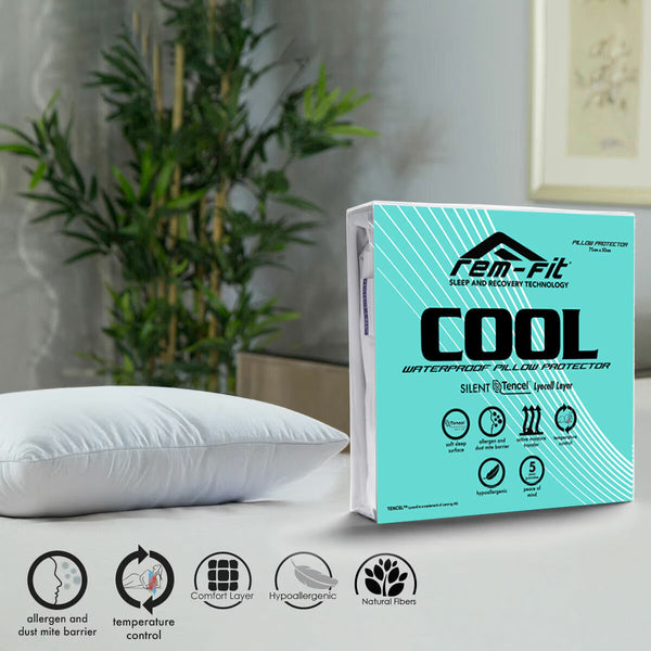 Rem-Fit Tencel Cool Pillow Protector, 2 Pack