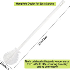 KIBBEH 2Pcs Silicone Bottle Brush - 360° Rotating Soft Bristle Cleaning Brush,3-In-1 No-Dead-Angle Design,Anti-Drop Brush Head,Perfect for Bottles,Tall Glasses, and Narrow Containers