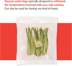 Sousvidetools | Vacuum Sealer Bags | Pack of 100 | 30Cm X 40Cm | Embossed Food Storage | Sous Vide Cooking, Freezing & Microwaving | [SVT-06005]