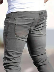 Geng Yuan Shi Selected Products - Men'S Tight Body Fit Casual Fashion Elastic Denim Pants