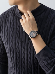 Christmas Gift for Men, New Twist Zipper Collar Pullover Sweater, Autumn And Winter Style, with Velvet, Thickened, Warm And Cold-Resistant, Can Be Worn Inside Or Outside, Casual And Versatile Essential, Knit