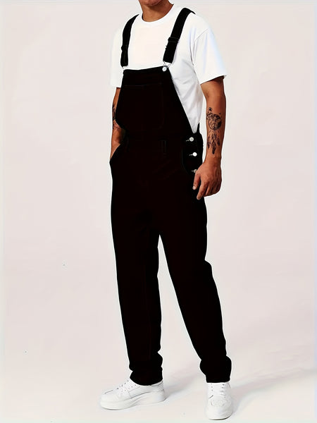 Men'S Casual Washed All-Match Denim Overalls
