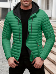 Lightweight Warm Hooded Jacket - Windproof, Ultra-Warm Padding, Quilted Design, Practical Storage Pockets, Suitable for Winter Daily Wear and Outdoor Occasions, Nylon Fabric, Zip Closure, Regular Fit, Winter Coat | Hooded Jacket |