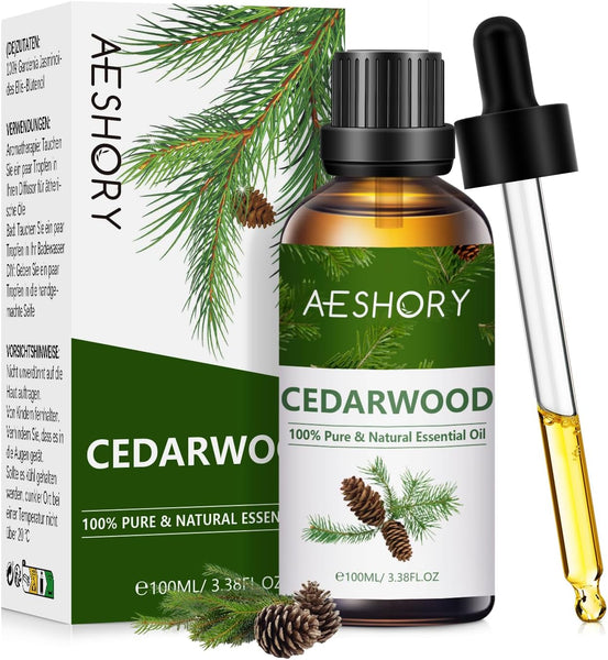 AESHORY Rose Essential Oil 100Ml, 100% Pure Natural Rose Oil for Diffuser, Humidifier, Aromatherapy, Better Sleep, Skin Care, Perfume & Candle Making