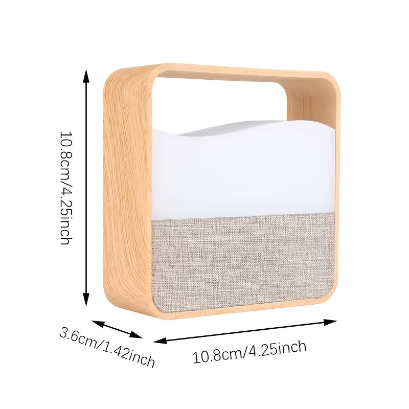 LED Bedside Lamp | Night Light with Alarm Clock, Time Display, Rechargeable, Adjustable Brightness, Soft Lighting for Home Bedrooms, USB Charging