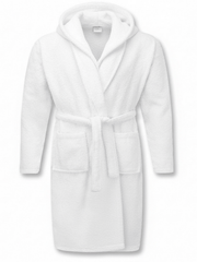 Luxury 100% Cotton Hooded Bathrobe | Soft Terry Towel Material Premium | One Size That Fits All Absorbent & Comfortable Robe for Men & Women Robe for Bathroom, Spa & Home