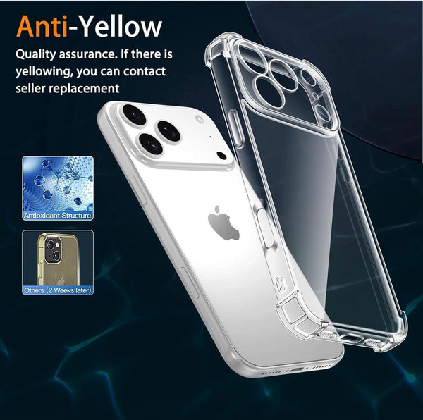 3 Pack IPhone 17 Pro Max 6.9-Inch Slim Case with Camera Lens Full Protection, Ultra-Thin Lightweight Clear Minimalist Protective Phone Cover (Clear)
