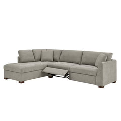 Thomasville Miles Grey Fabric Corner Sofa with Power Footrests, Left Hand Facing