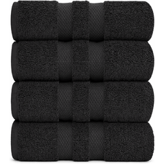 Pack of 4 Jumbo Bath Sheets Set 100% Egyptian Cotton (80x140 CM) Quick Dry 500GSM Highly Absorbent Soft Feel Bath Sheets XL Bathroom Towel Perfect for Daily Use