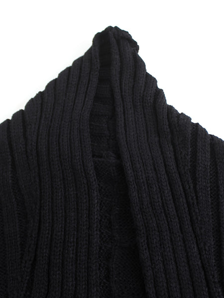 Targeted Development Direction Sweater Thick Twist Big Lapel Long Open Front Cardigan Pullover for Spring Autumn Winter
