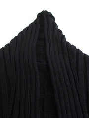 Targeted Development Direction Sweater Thick Twist Big Lapel Long Open Front Cardigan Pullover for Spring Autumn Winter