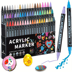 36 Colors Dual Tip Acrylic Pens Markers