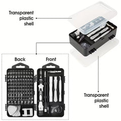 114-in-1 Premium Screwdriver Tool Set, Magnetic Bit Design & High Hardness Construction, Multi-functional Repair Kit with Specialty Special-Shaped Screw Bits