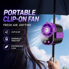Wearable Air Conditioning Fan - USB Rechargeable, Intelligent 5-Speed High-Speed Fan, Fast Cooling, 5000Mah Battery with Super Long Battery Life, Built-In Flashlight, Ideal for Outdoor Camping, Sports, And Work