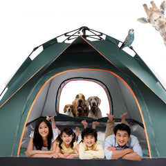 2-3 Persons Instant Auto Pop Up Large Camping Tent Outdoor Shelter Divided Curtain for Separated Room, Portable with carrying Bag, for All Seasons