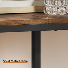 Costoffs Console Table Entryway Table, Modern Long Sofa Table Simple Wooden Side Table for Hallway Living Room Home Office, Furniture for Home, Rustic Brown