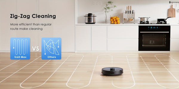 Lubluelu SL60 MAX Robot Vacuum Features a 2.5L Self-Emptying Station, Providing 60 Days of Hands-Free Cleaning. It Boasts a Powerful 4500 Pa Suction, Functions As Both a Vacuum Cleaner And Mop, Includes 24 No-Go Zones