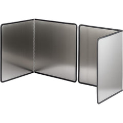 1pc Heat-Resistant Stainless Steel Stove Splash Guard - Nonstick Oil Baffle Plate with Thermal Insulation, Splatter Shield & Covered Edges for Safe Cooking, Durable & Easy Clean - Perfect Kitchen Gift for Home Chefs, Sleek Metallic Finish | Easyclean Surf