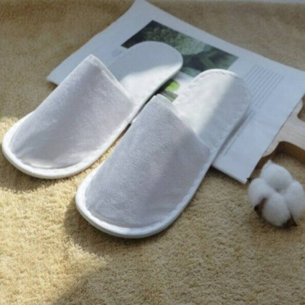 20Pairs Disposable Terry Cloth Slippers for Spa, Hotel, and Guest Use Office & School Supplies