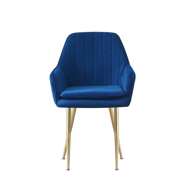 MOF Velvet Dining Chairs Kitchen Chairs Living Room Chairs with Sturdy Metal Legs Reception Chairs with Backrest and Padded Seat