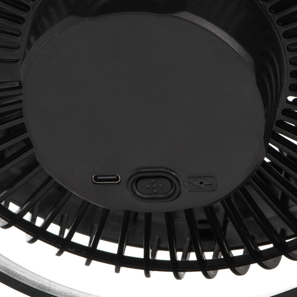 Desk fan with clip, rechargeable, 15.5 cm, 360° rotation, USB-C, Adler