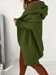 Oversized Hooded Cardigan for Winter And Autumn, Long-Sleeve Casual Sweater, Women'S Clothing