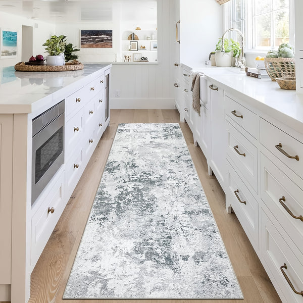 1pc Hallway Runner Rug Non Slip Carpet Runners 80x300cm Modern Abstract Hall Runner Carpet Runner Washable Kitchen Rugs for Hallway Entryway Kitchen Bedroom